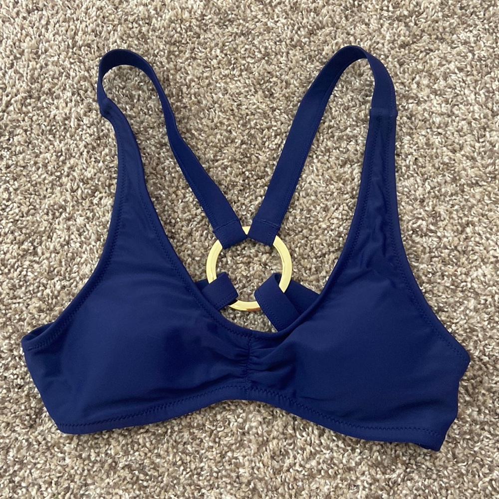 Cupshe Navy Blue Bikini Top